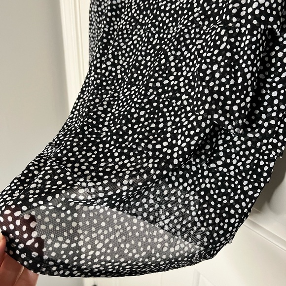 Alfani Women sheer lined black with white dots size 1X - Picture 9 of 16